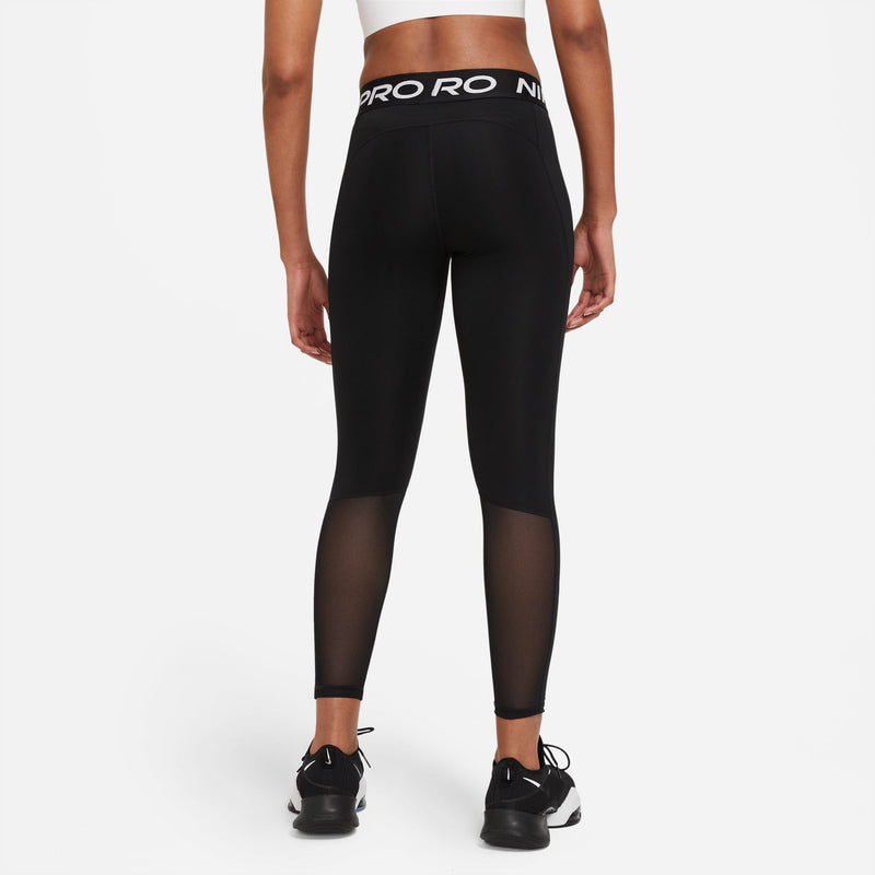 Nike Pro Women's Mid-Rise Mesh-Paneled Leggings