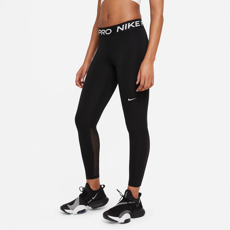 Nike Pro Women's Mid-Rise Mesh-Paneled Leggings